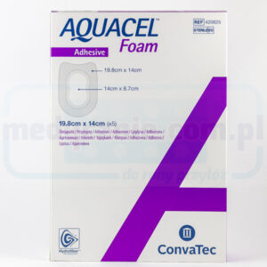 Aquacel Spumă adezivă 19,8 * 14cm pansament din spumă multistrat 1pc